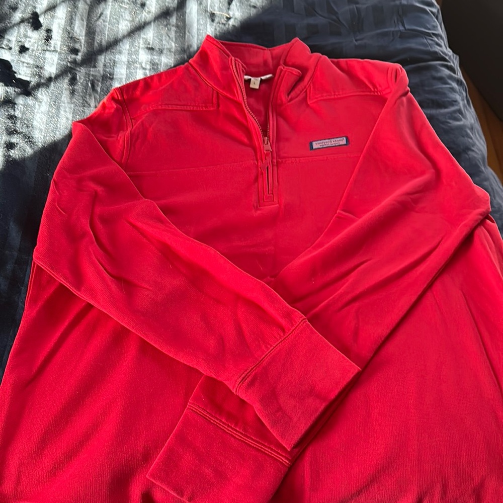 Vineyard Vines, red Shep Shirt, size large, excellent condition